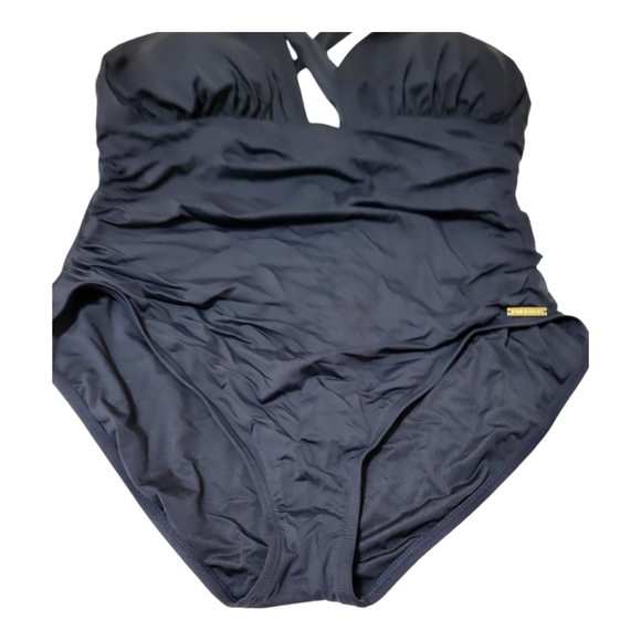 One Piece Women Bathsuit Size 22W Wide Strap X Back Swimwear - Picture 8 of 10